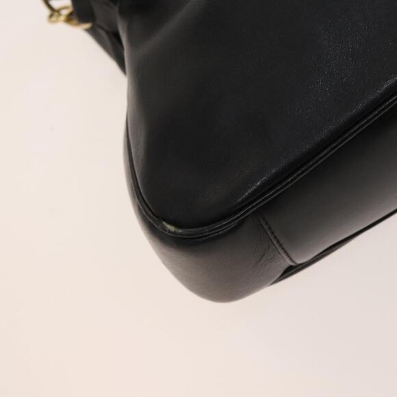 GUCCI Bamboo Hand Bag Leather Black Gold 001 001 - Picture 13 of 16